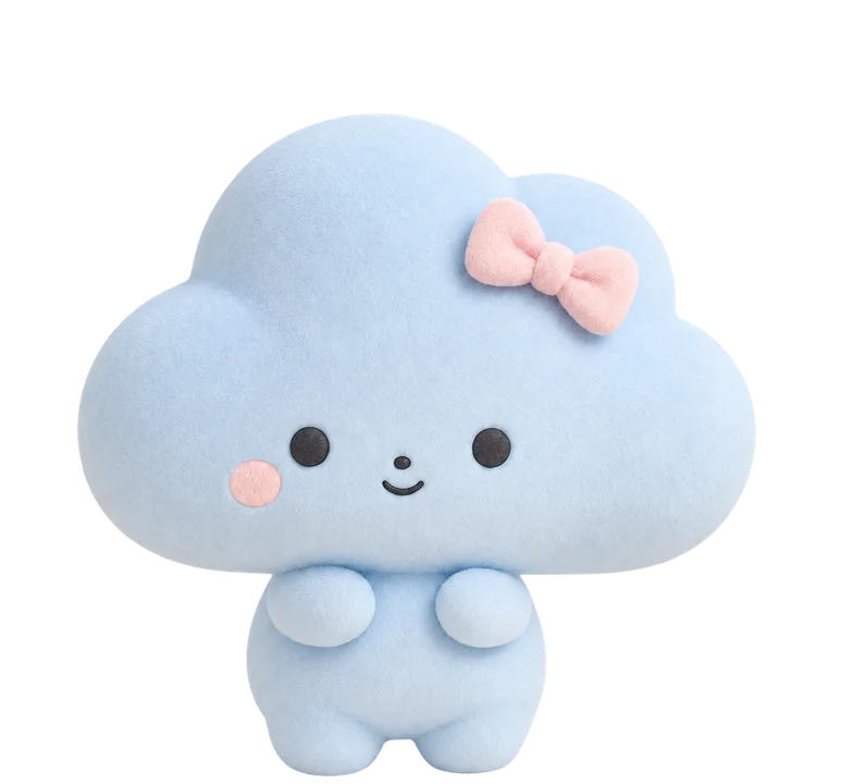 Puff, a cloud, standing figure